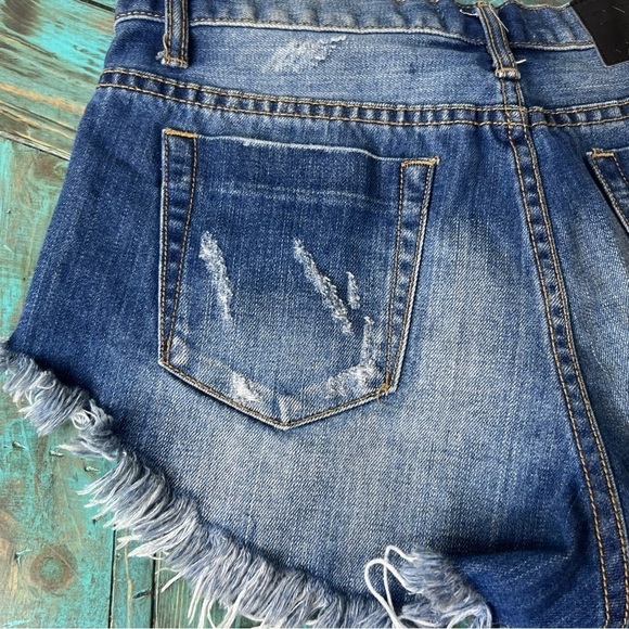 One Teaspoon Rollers Low Waist Long Rise Festival Shorts Size 26 - Picture 9 of 13